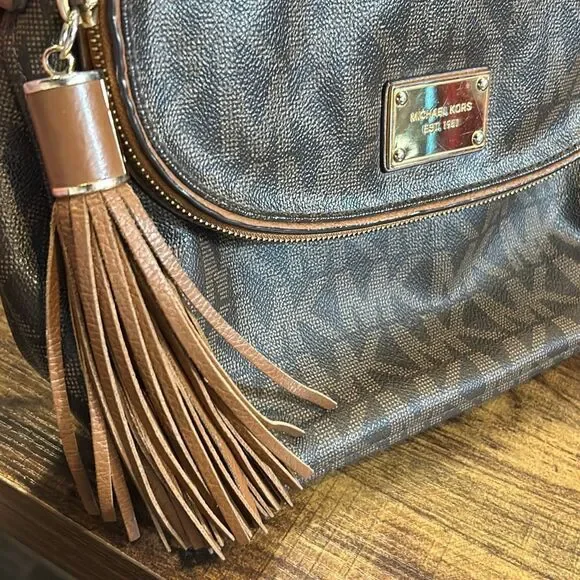 Michael Kors signature fold over, jet set convertible, shoulder bag - Picture 9 of 13